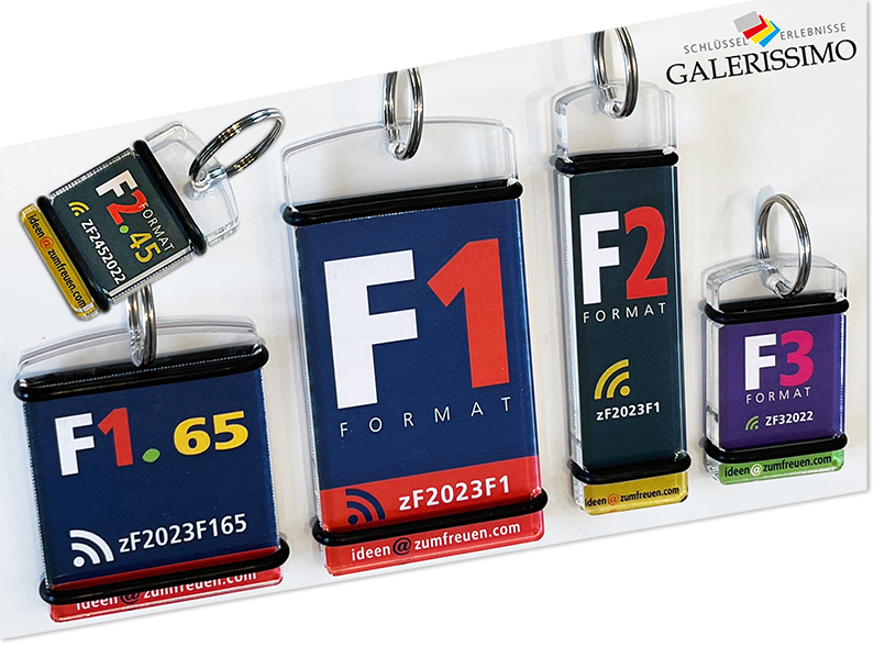 Schlüsselanhänger Formate